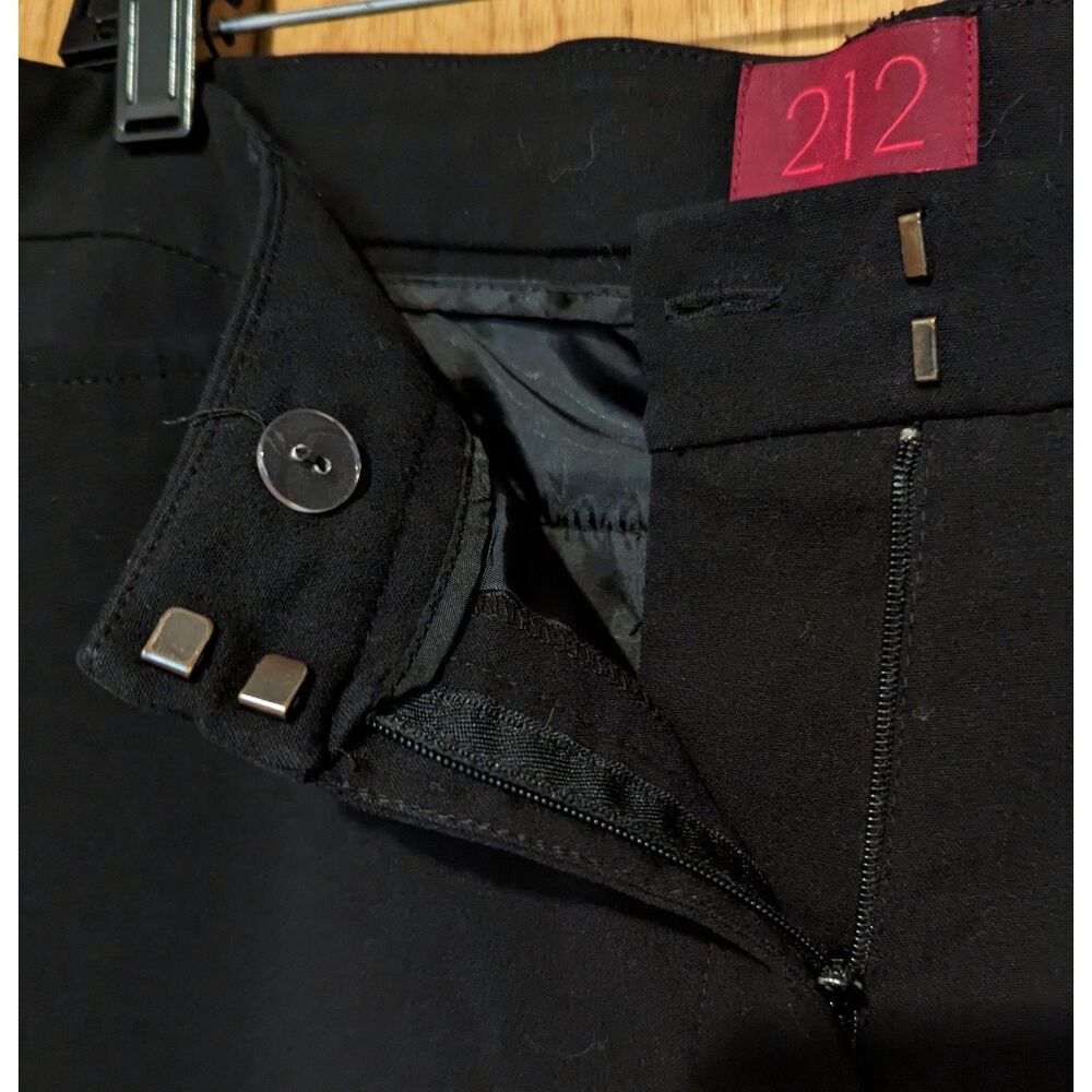 212 Collection natural fit black with slight stretch pants ladies 16P short